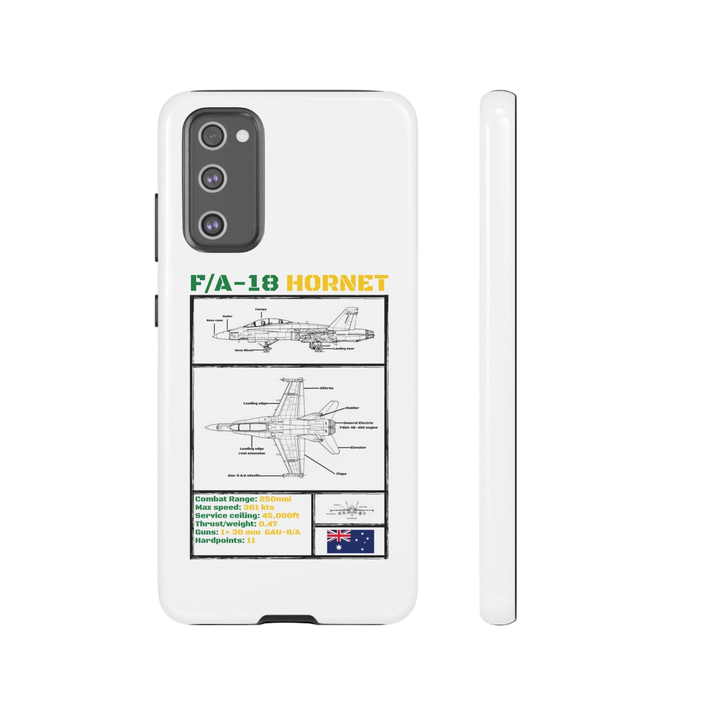 F/A-18 Hornet Schematic edition phone case (RAAF Colour-Way)