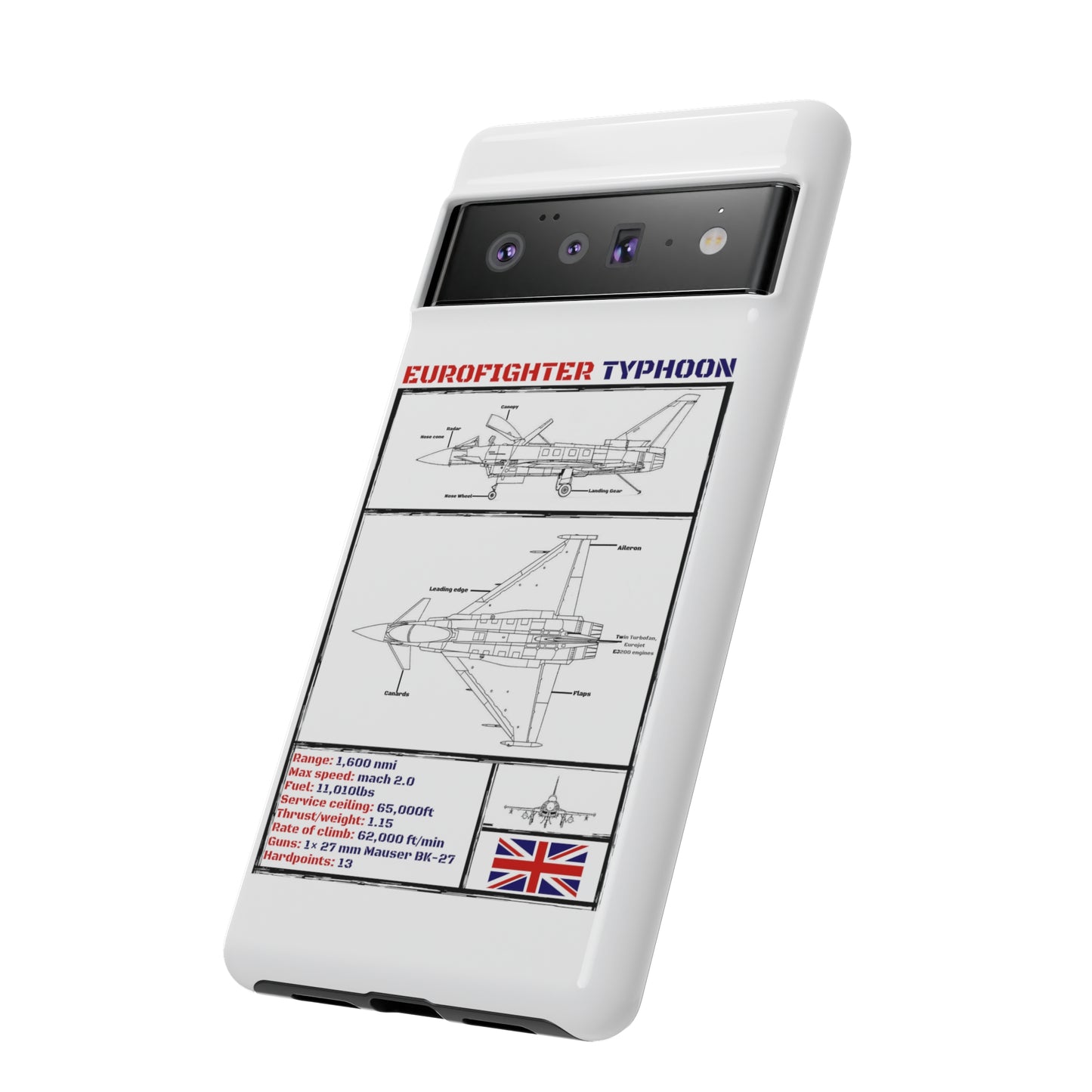 Eurofighter Typhoon Rigid Phone Case (RAF colour-ways)