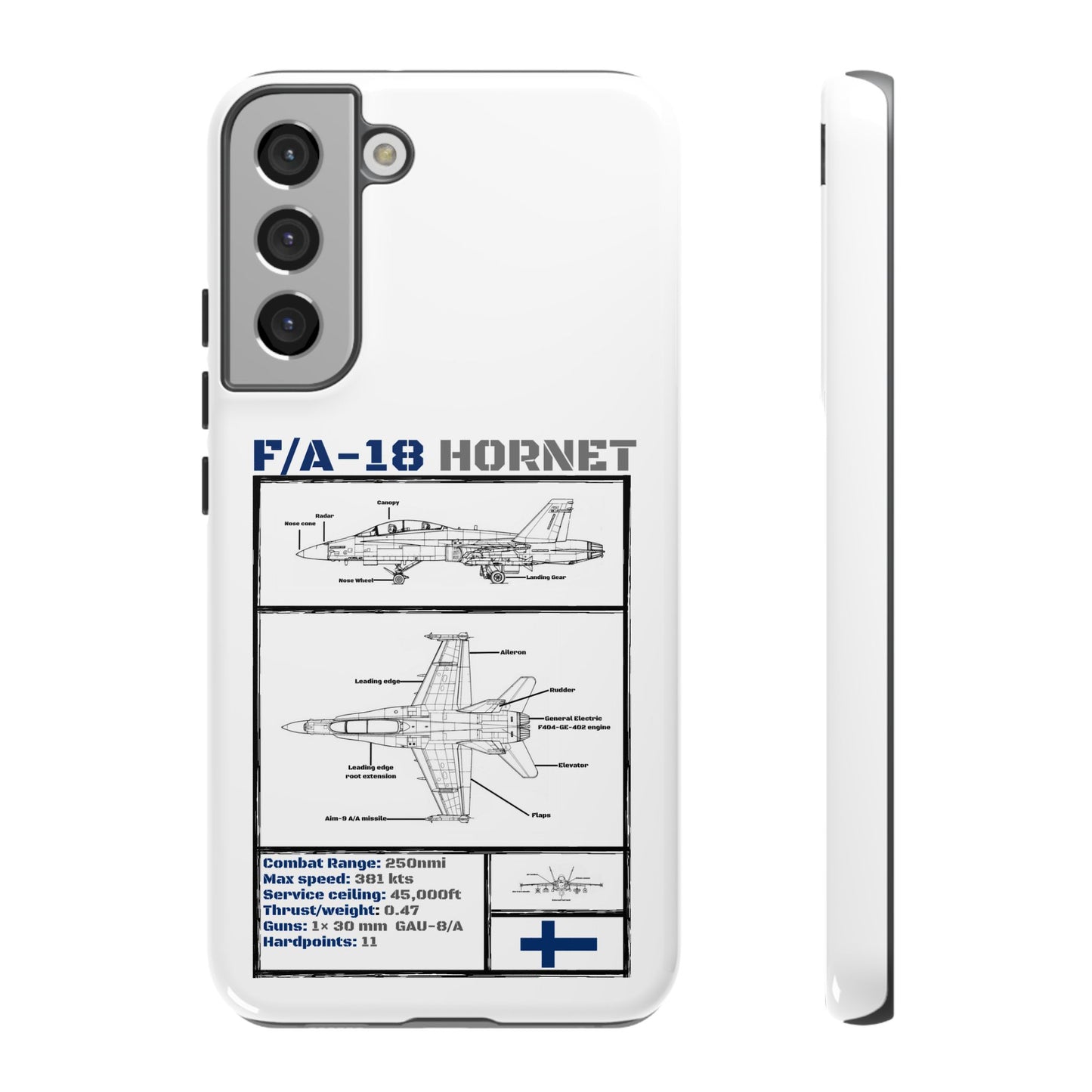 F/A-18 Hornet Schematic edition phone case (FAF Colour-Way)