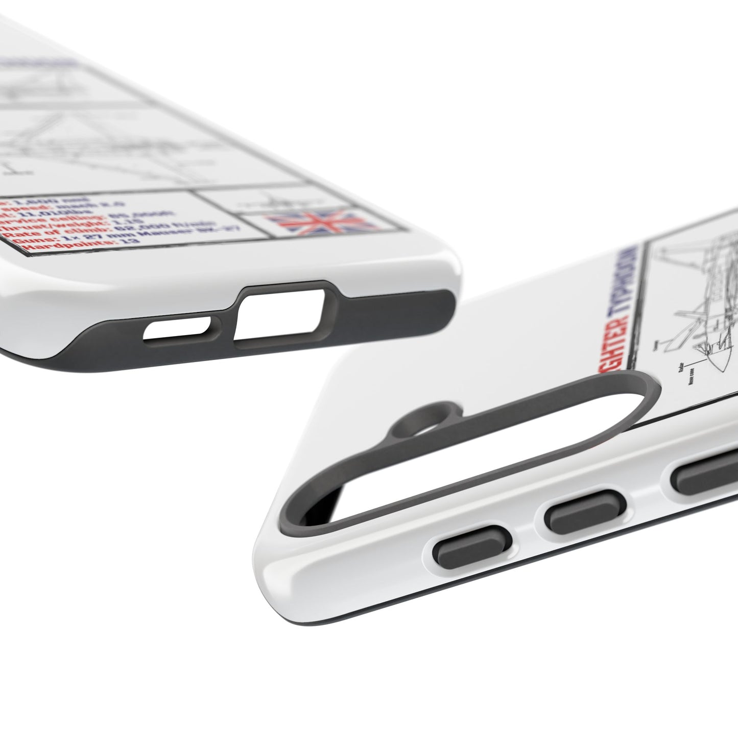 Eurofighter typhoon Schematic edition phone case (RAF Colour-Way)