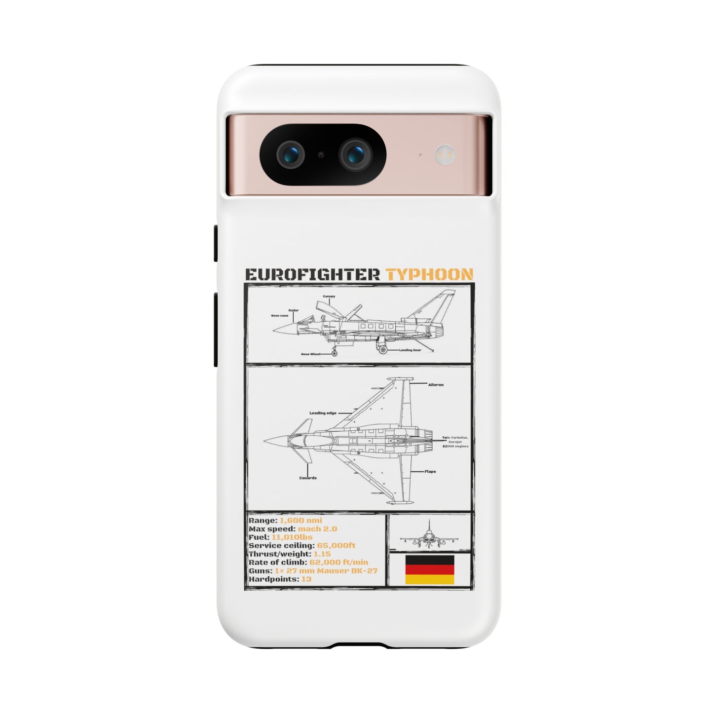 Eurofighter Typhoon Rigid Phone Case (Luftwaffe colour-ways)