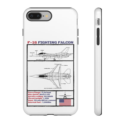 F-16 Fighting Falcon Schematic edition phone case (USAF Colour-Way)