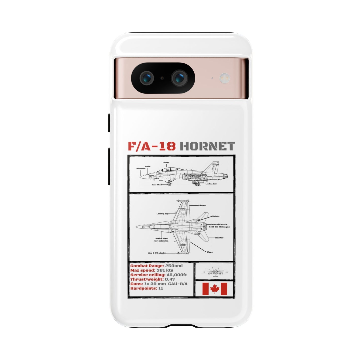 F/A-18 Hornet Schematic edition phone case (RCAF Colour-Way)
