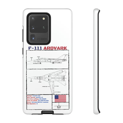 F111 Aardvark  Schematic Durable Phone Case (USAF Colourways)