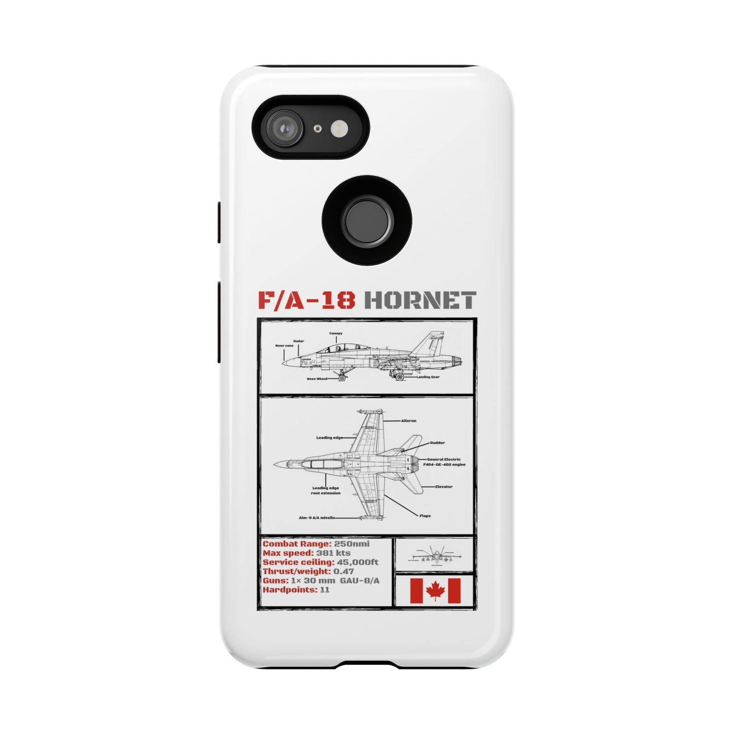 F/A-18 Hornet Schematic edition phone case (RCAF Colour-Way)