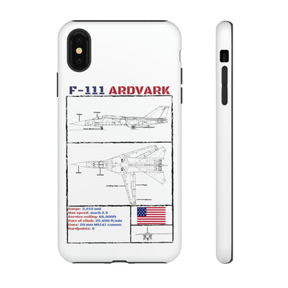 F111 Aardvark  Schematic Durable Phone Case (USAF Colourways)