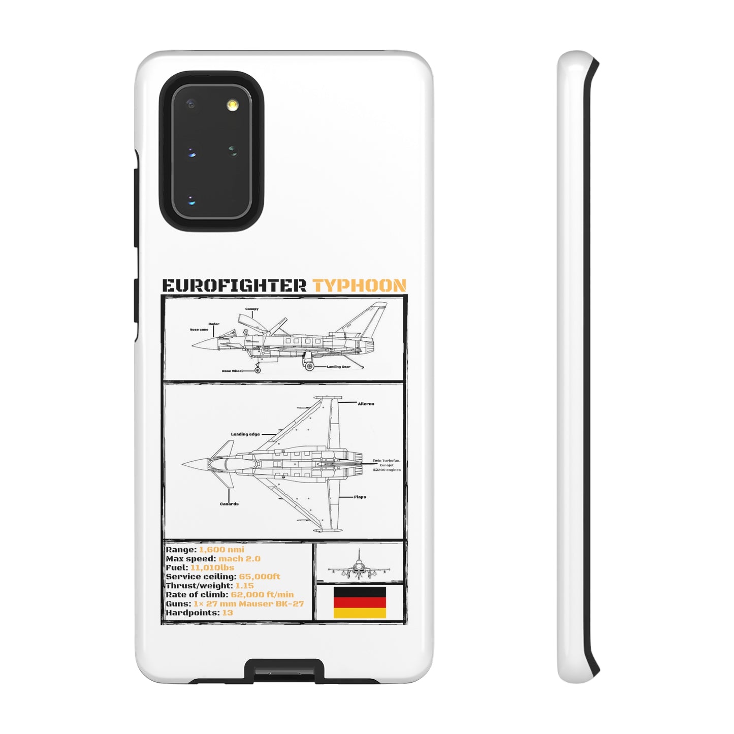 Eurofighter Typhoon Rigid Phone Case (Luftwaffe colour-ways)