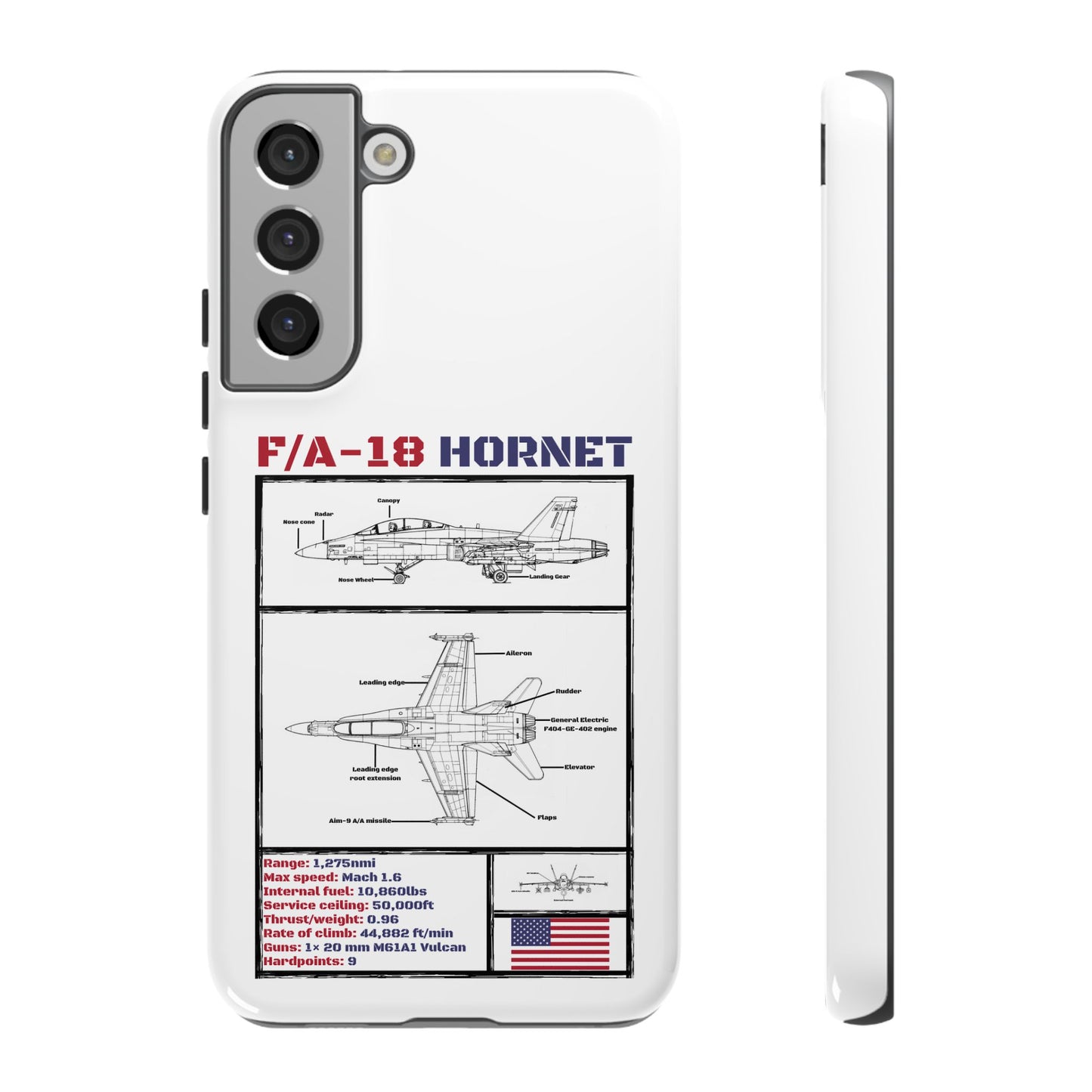 F/A-18 Hornet Schematic edition phone case