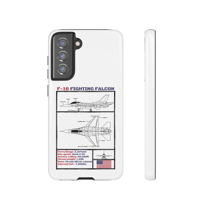 F-16 Fighting Falcon Schematic edition phone case (USAF Colour-Way)