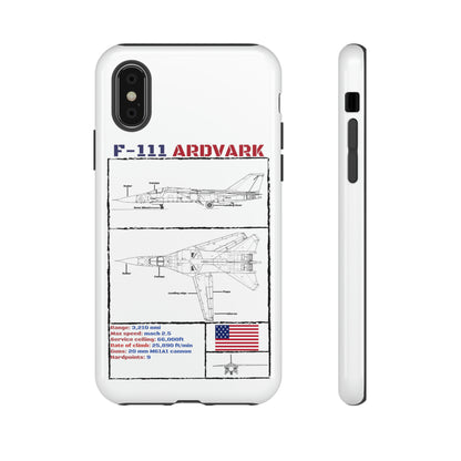 F111 Aardvark  Schematic Durable Phone Case (USAF Colourways)