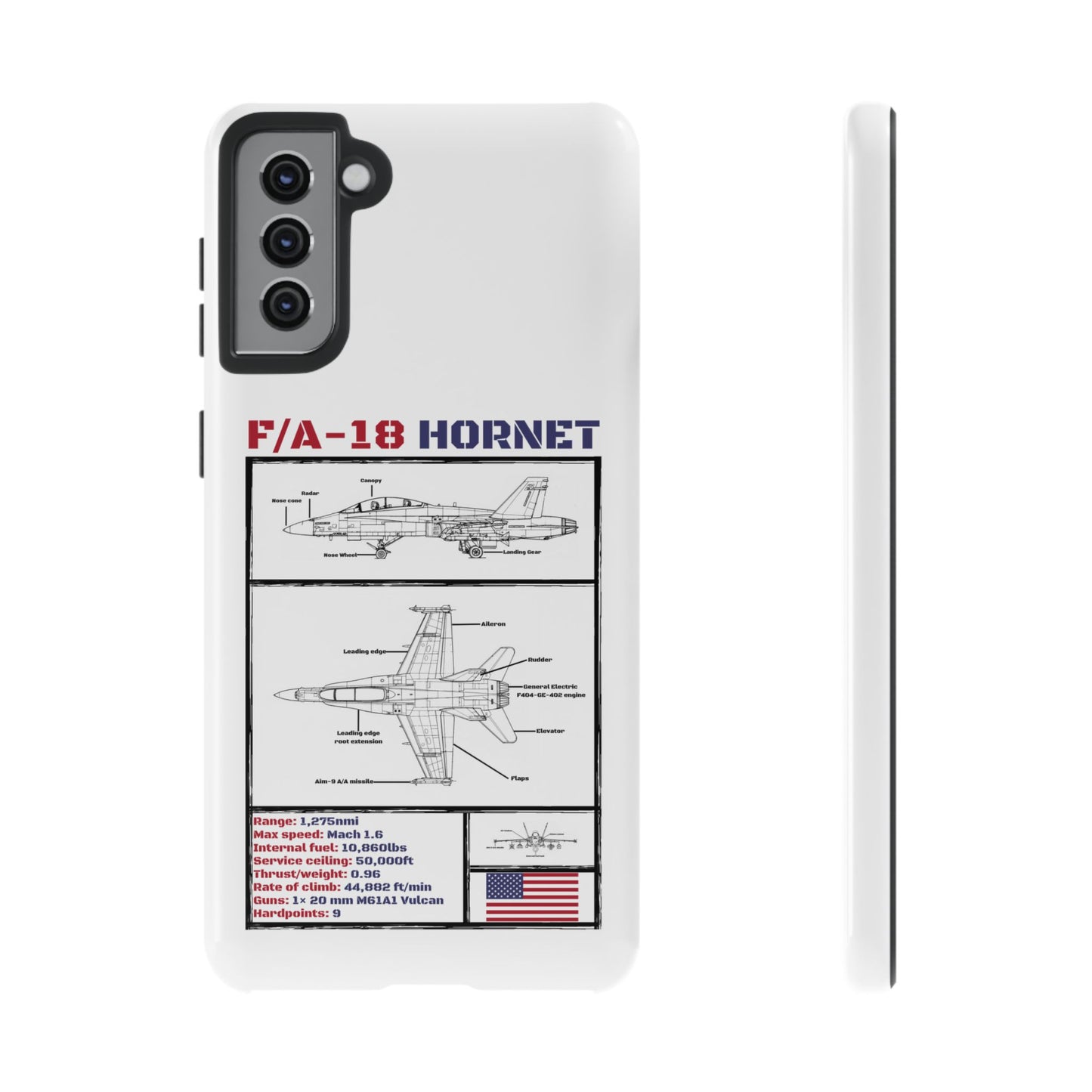 F/A-18 Hornet Schematic edition phone case (USAF Colour-Way)