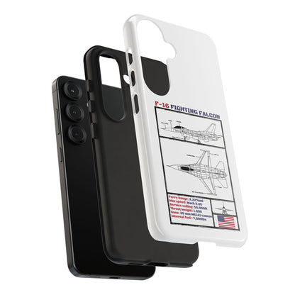 F-16 Fighting Falcon Schematic edition phone case (USAF Colour-Way)