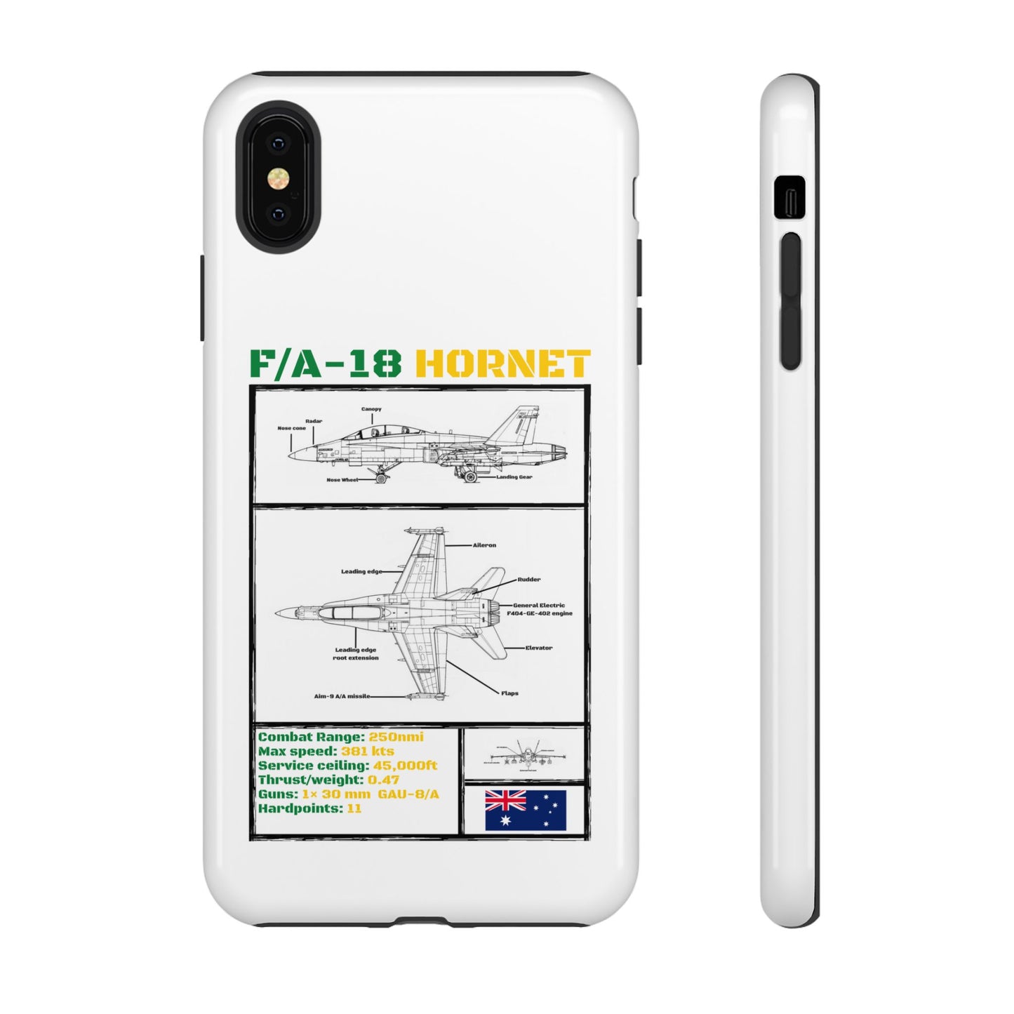 F/A-18 Hornet Schematic edition phone case (RAAF Colour-Way)