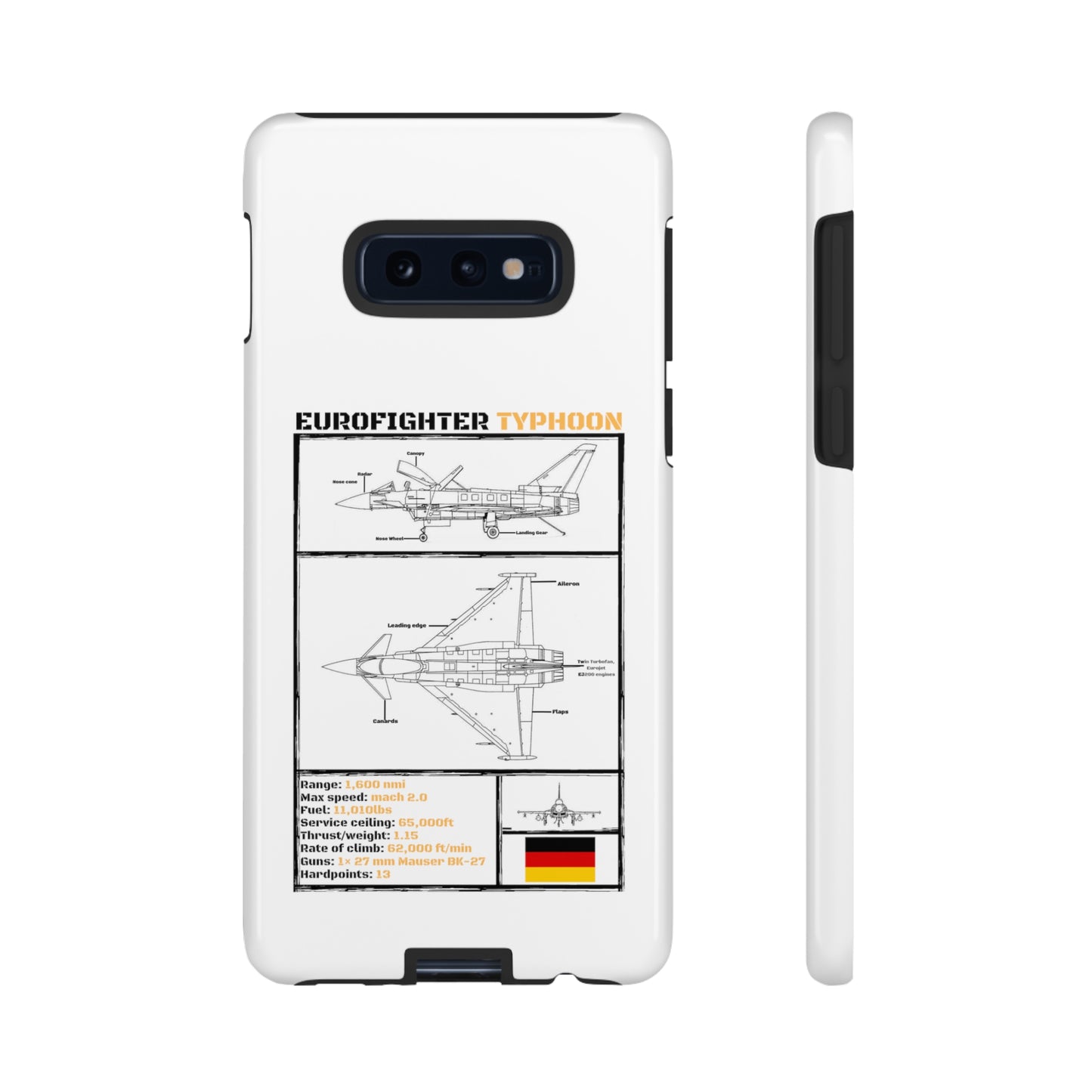 Eurofighter Typhoon Rigid Phone Case (Luftwaffe colour-ways)