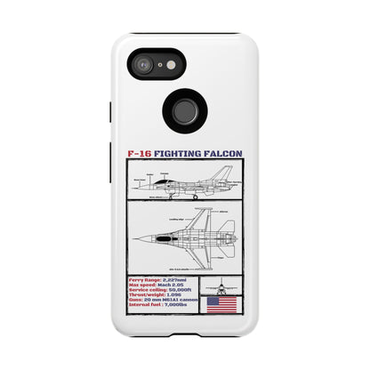 F-16 Fighting Falcon Schematic edition phone case (USAF Colour-Way)