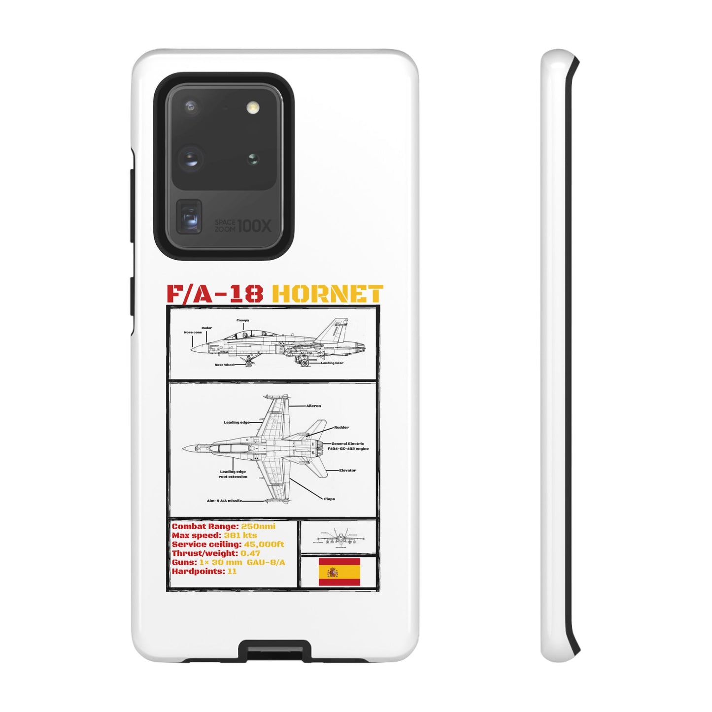 F/A-18 Hornet Schematic edition phone case (EDA Colour-Way)