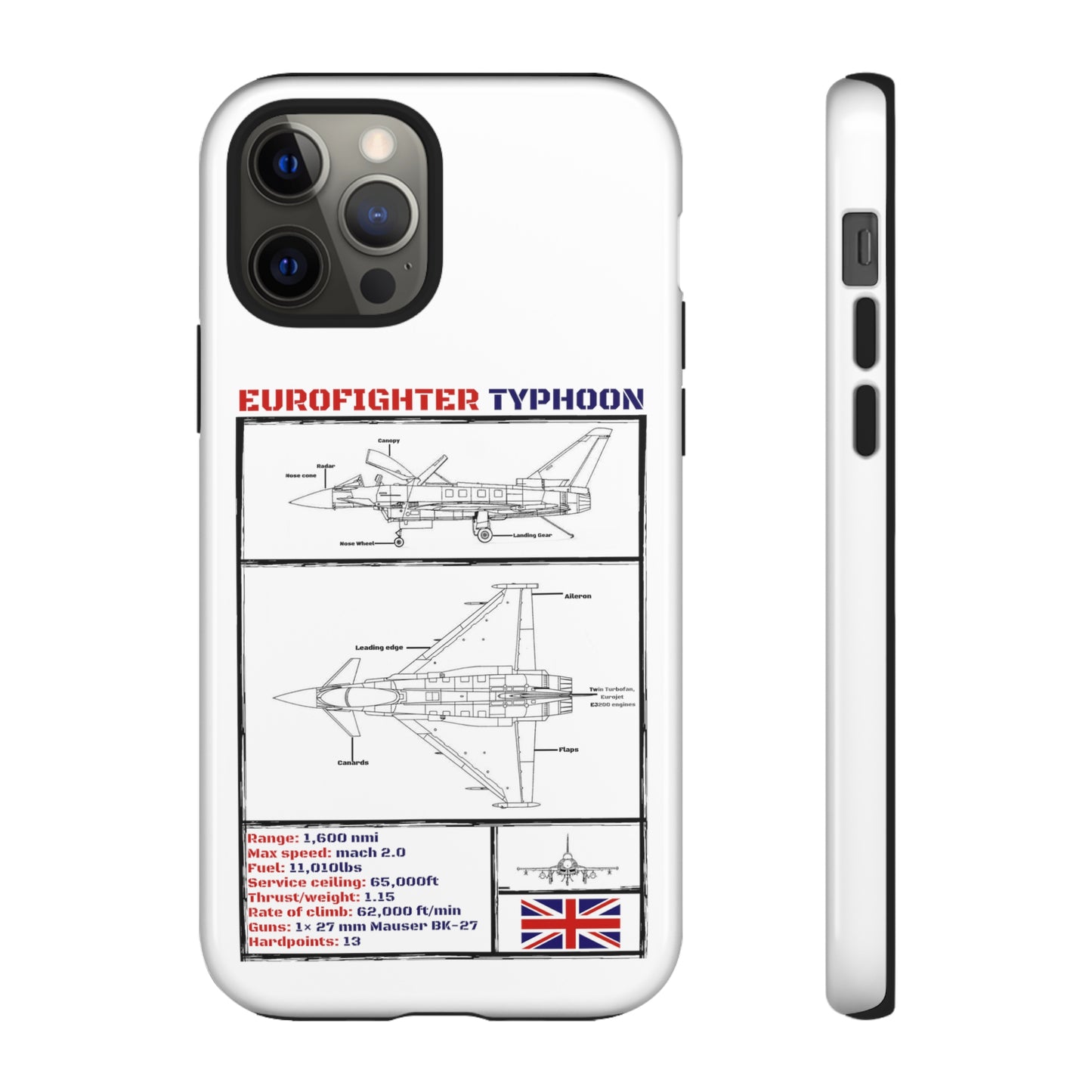 Eurofighter Typhoon Rigid Phone Case (RAF colour-ways)