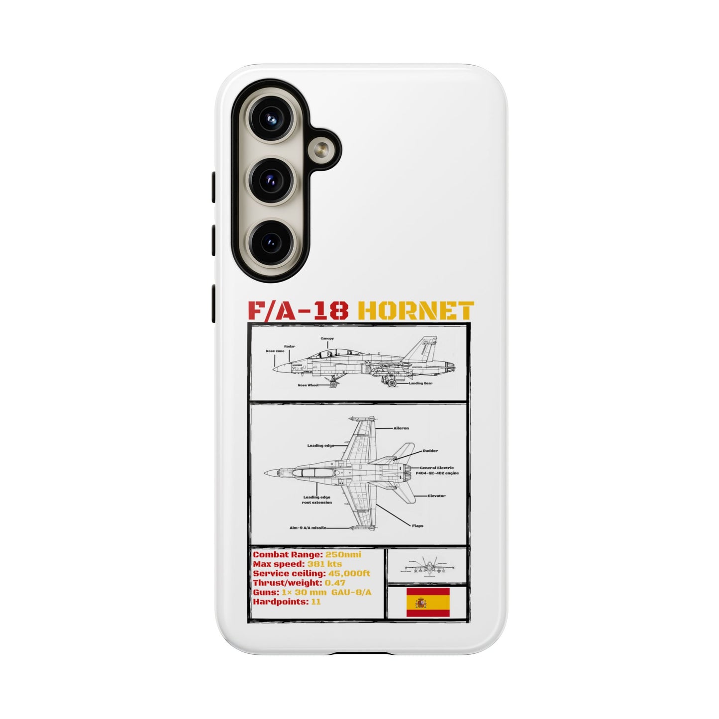 F/A-18 Hornet Schematic edition phone case (EDA Colour-Way)