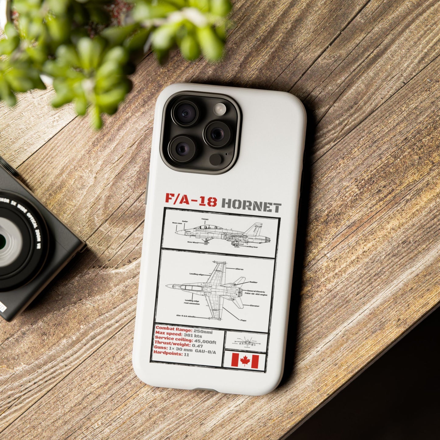 F/A-18 Hornet Schematic edition phone case (RCAF Colour-Way)