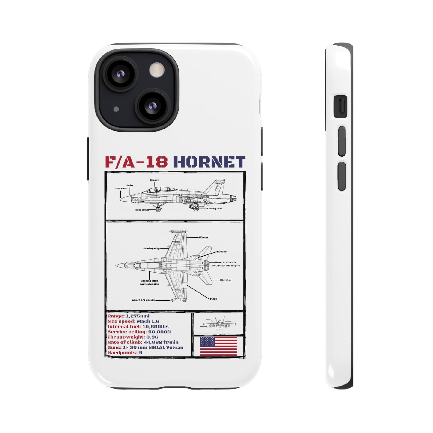 F/A-18 Schematic Rigid Phone Case (USAF colour-ways)