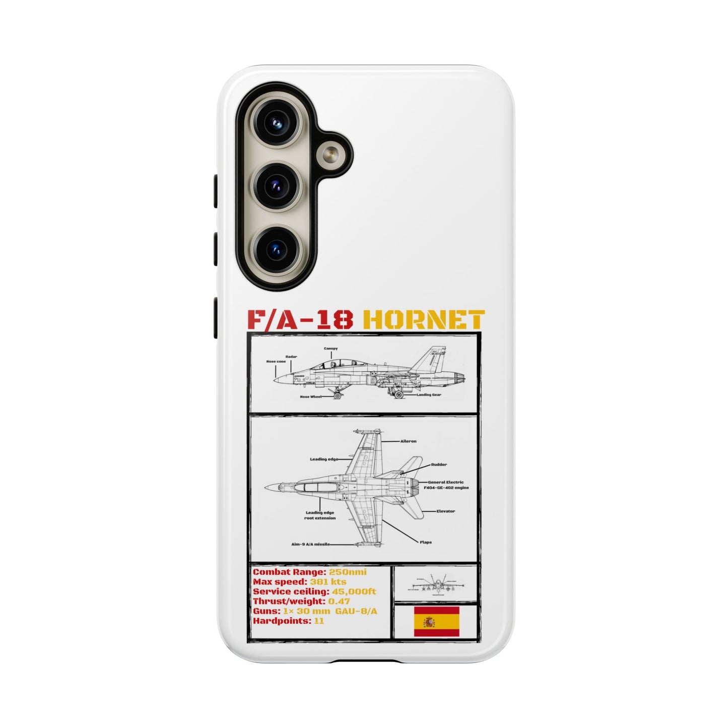 F/A-18 Hornet Schematic edition phone case (EDA Colour-Way)