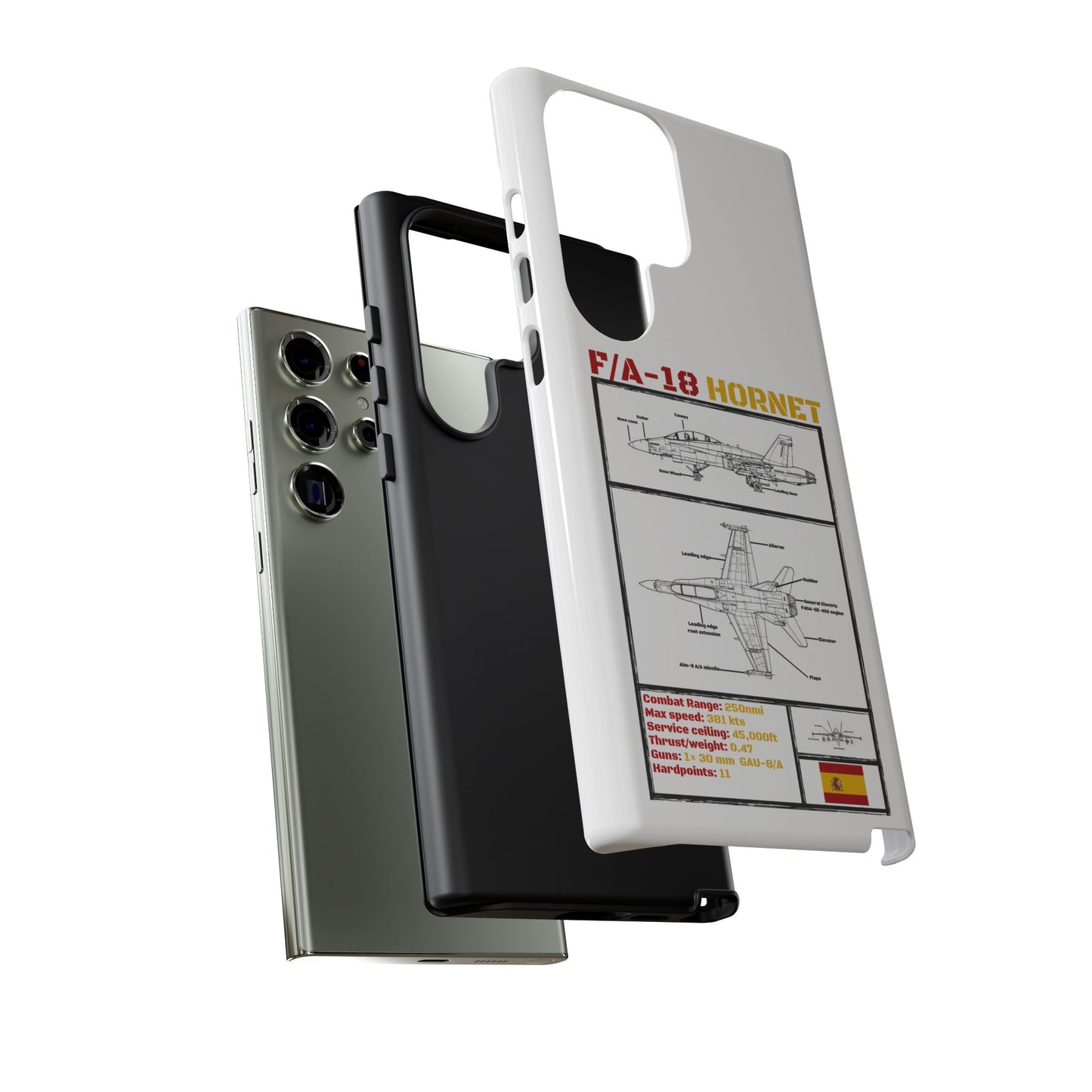 F/A-18 Hornet Schematic edition phone case (EDA Colour-Way)