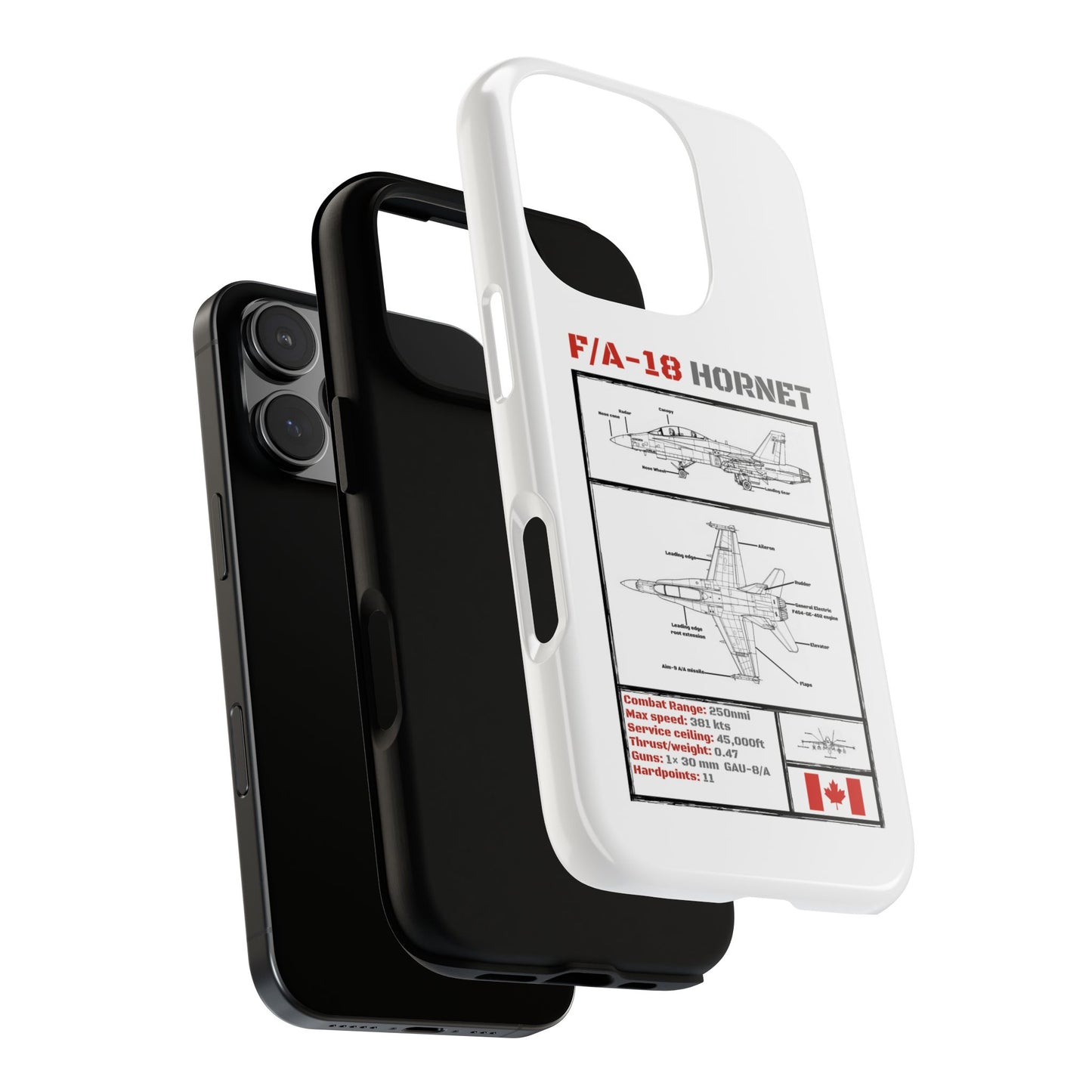 F/A-18 Hornet Schematic edition phone case (RCAF Colour-Way)