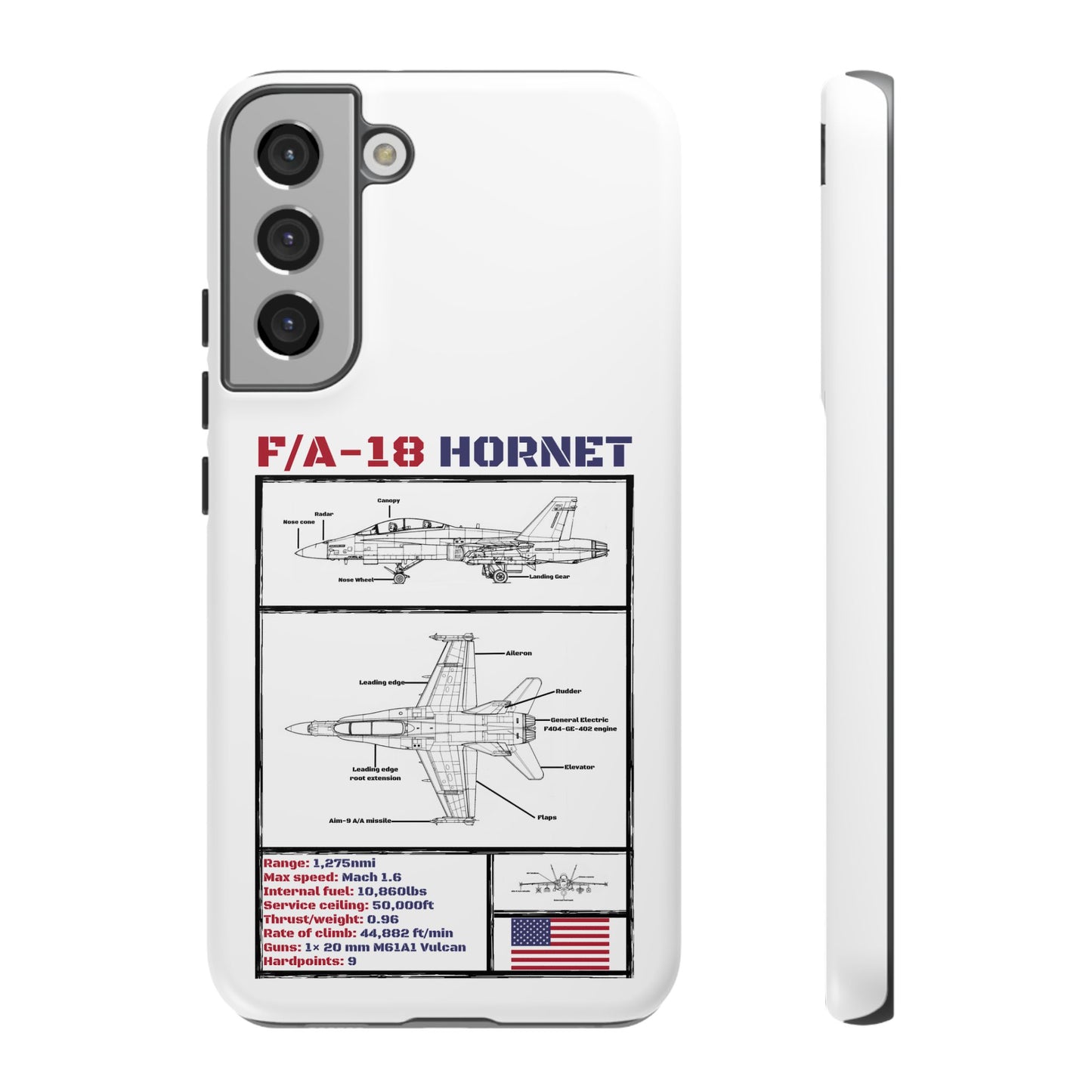 F/A-18 Hornet Schematic edition phone case