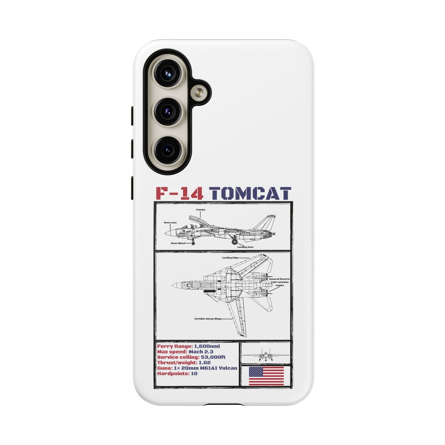 F-14 Tomcat Schematic edition phone case