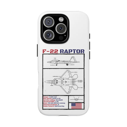 F-22 Raptor Schematic edition phone case (USAF Colour-Way)