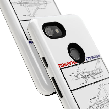 Eurofighter typhoon Schematic edition phone case (RAF Colour-Way)
