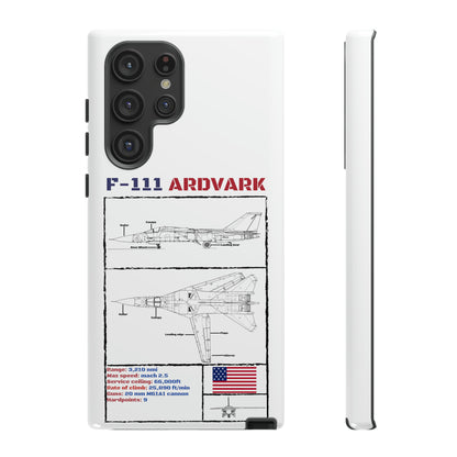 F111 Aardvark  Schematic Durable Phone Case (USAF Colourways)