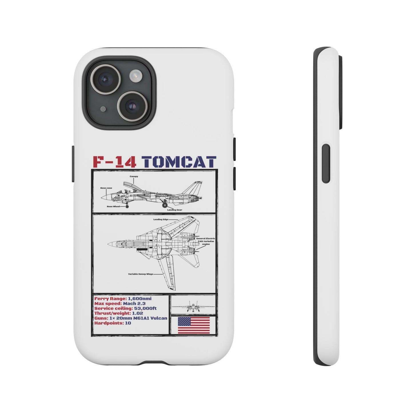 F-14 Tomcat Schematic edition phone case