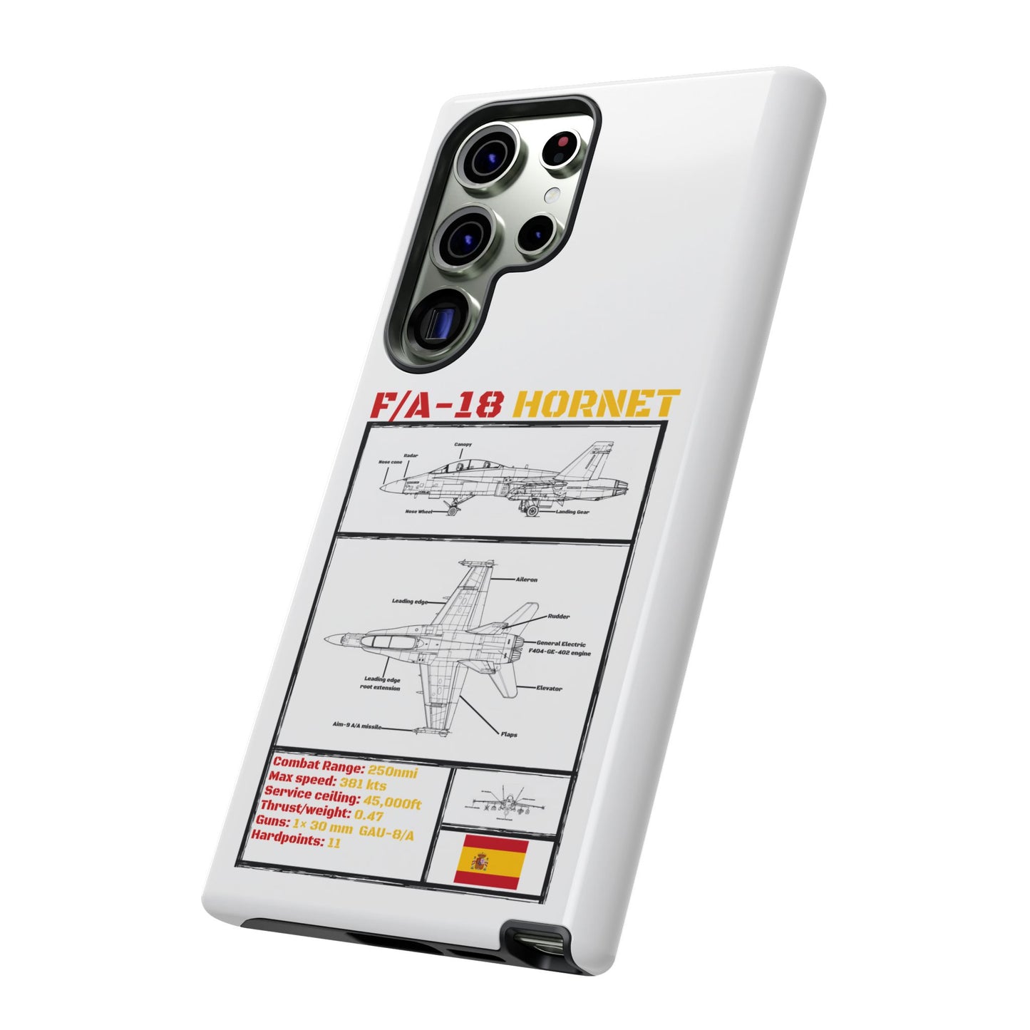 F/A-18 Hornet Schematic edition phone case (EDA Colour-Way)