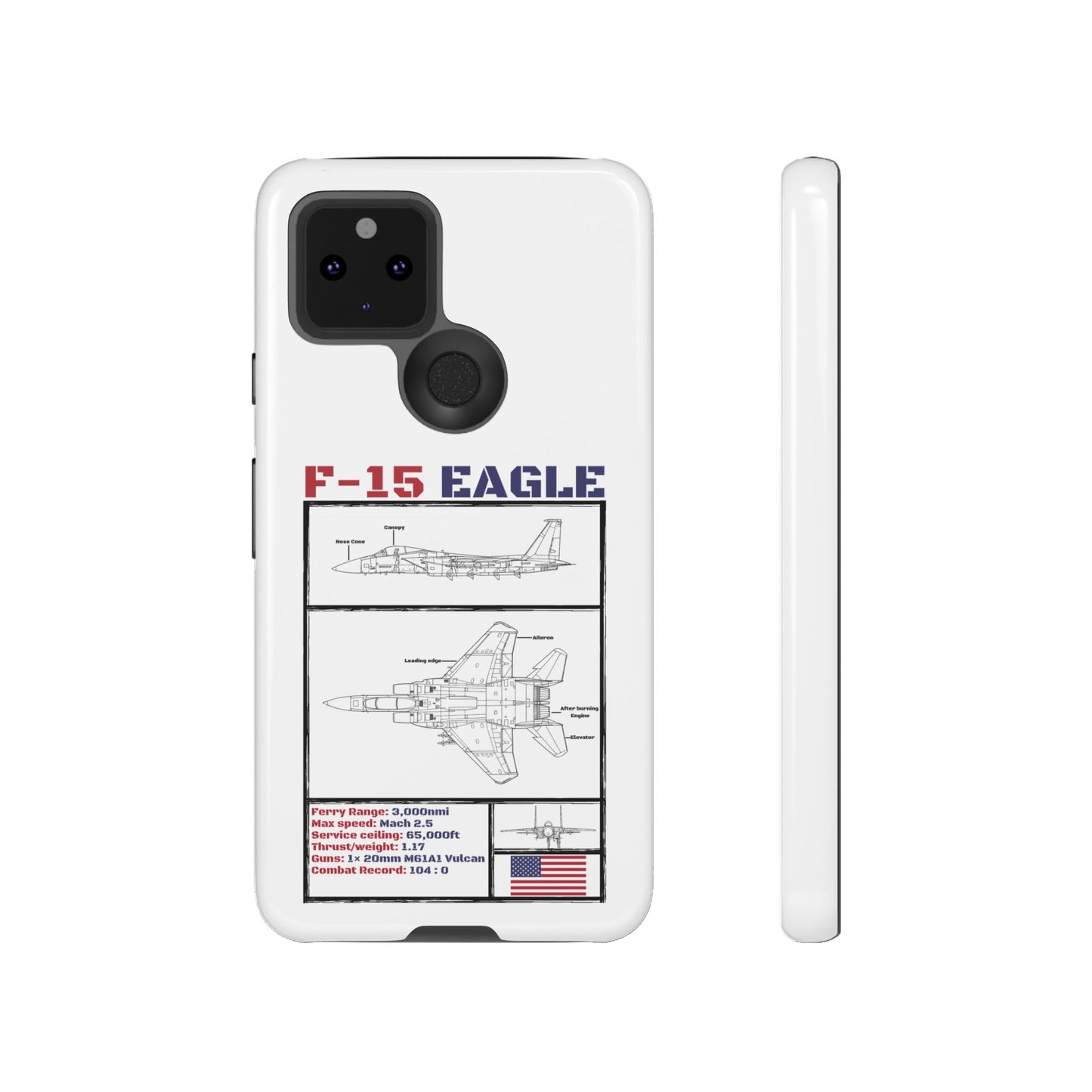 F-15 Schematic edition phone case