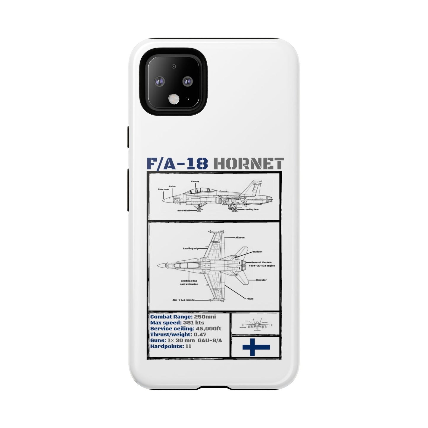 F/A-18 Hornet Schematic edition phone case (FAF Colour-Way)