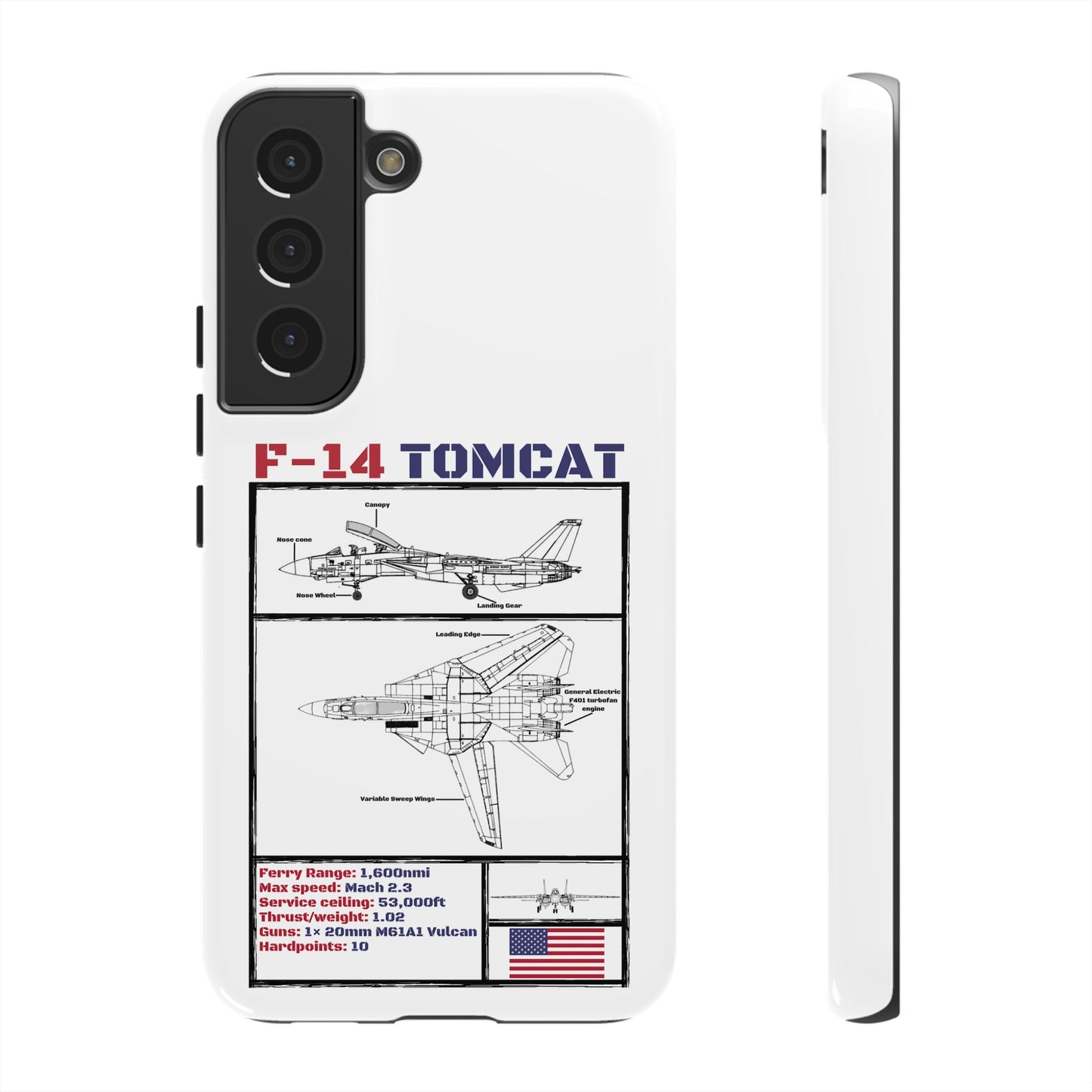 F-14 Tomcat Schematic edition phone case