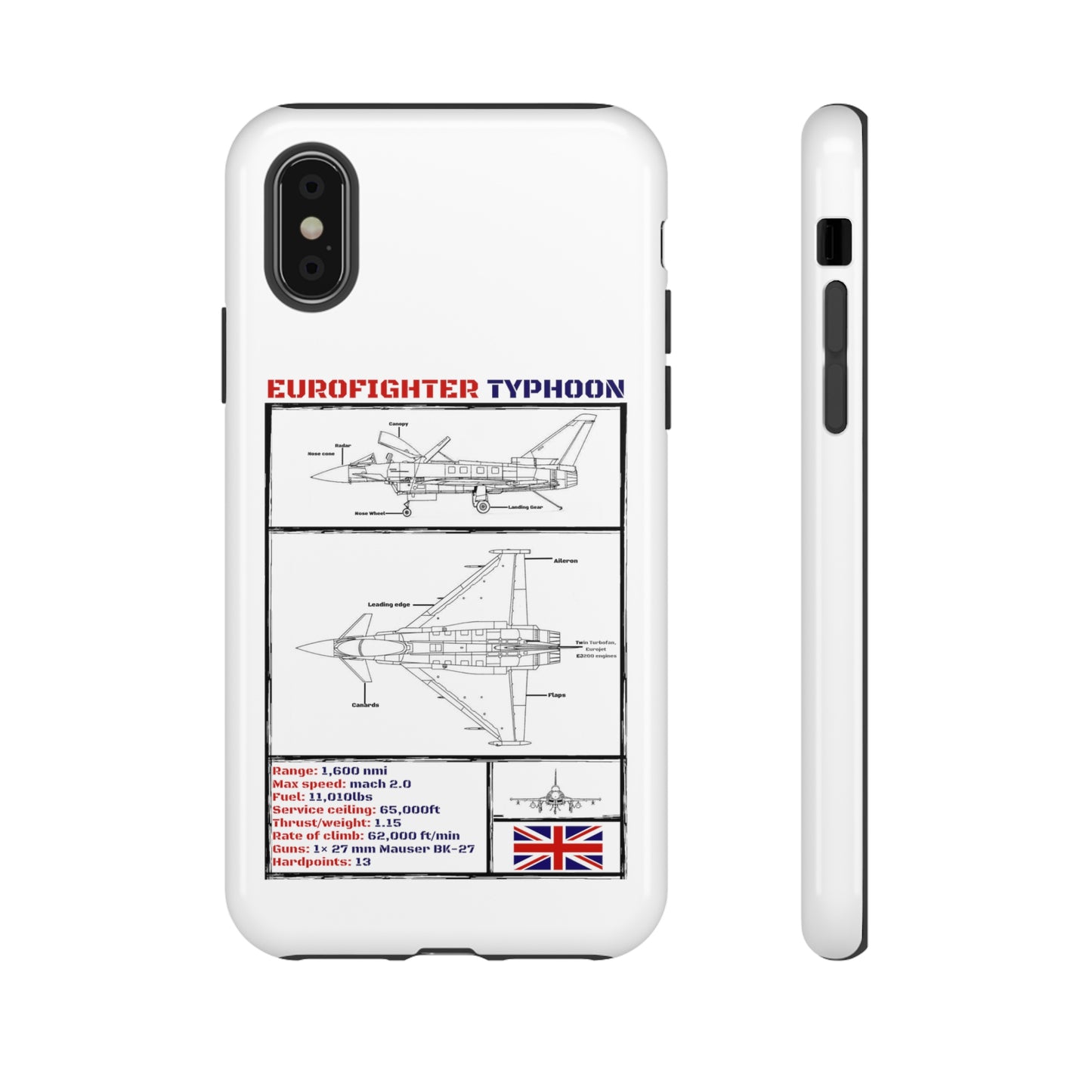 Eurofighter Typhoon Rigid Phone Case (RAF colour-ways)