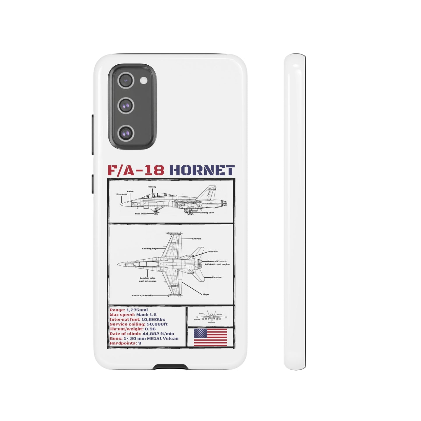 F/A-18 Schematic Rigid Phone Case (USAF colour-ways)