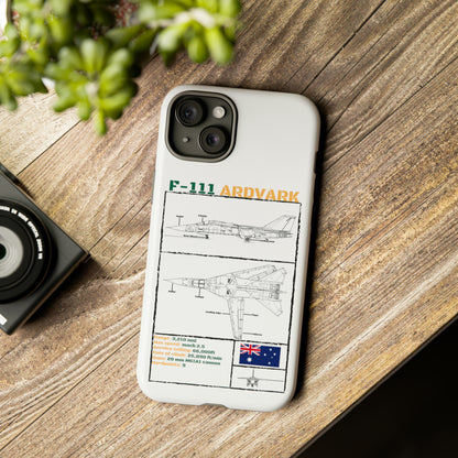 F111 Aardvark  Schematic Durable Phone Case (RAAF colouways)