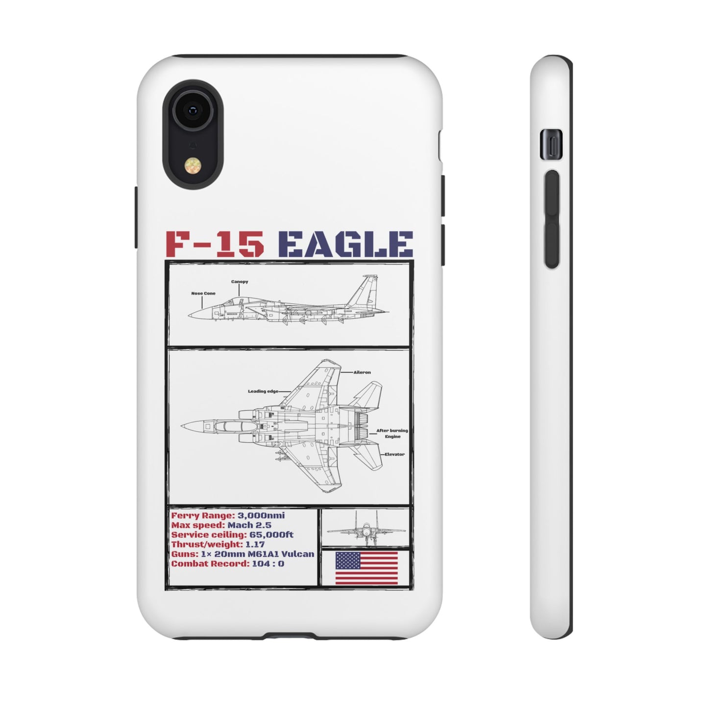 F-15 Schematic edition phone case