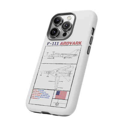 F111 Aardvark  Schematic Durable Phone Case (USAF Colourways)