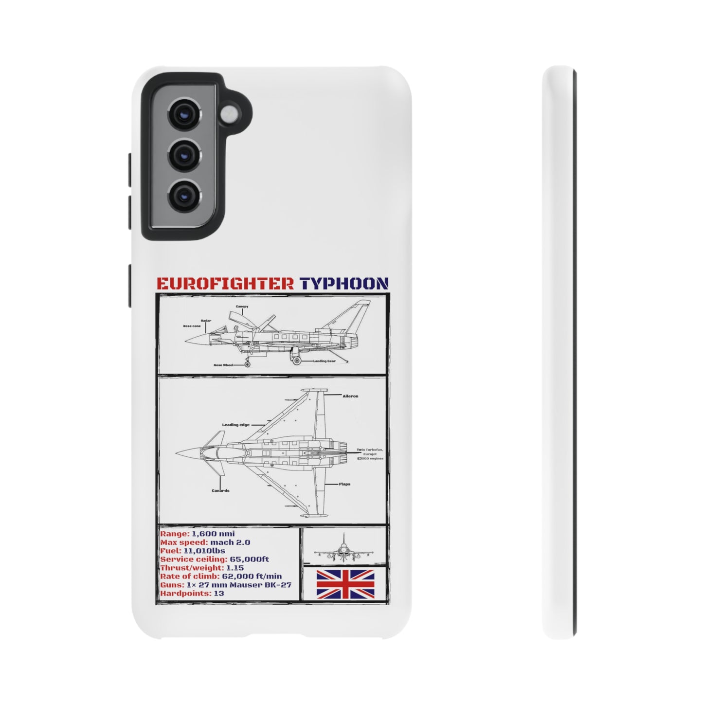 Eurofighter Typhoon Rigid Phone Case (RAF colour-ways)