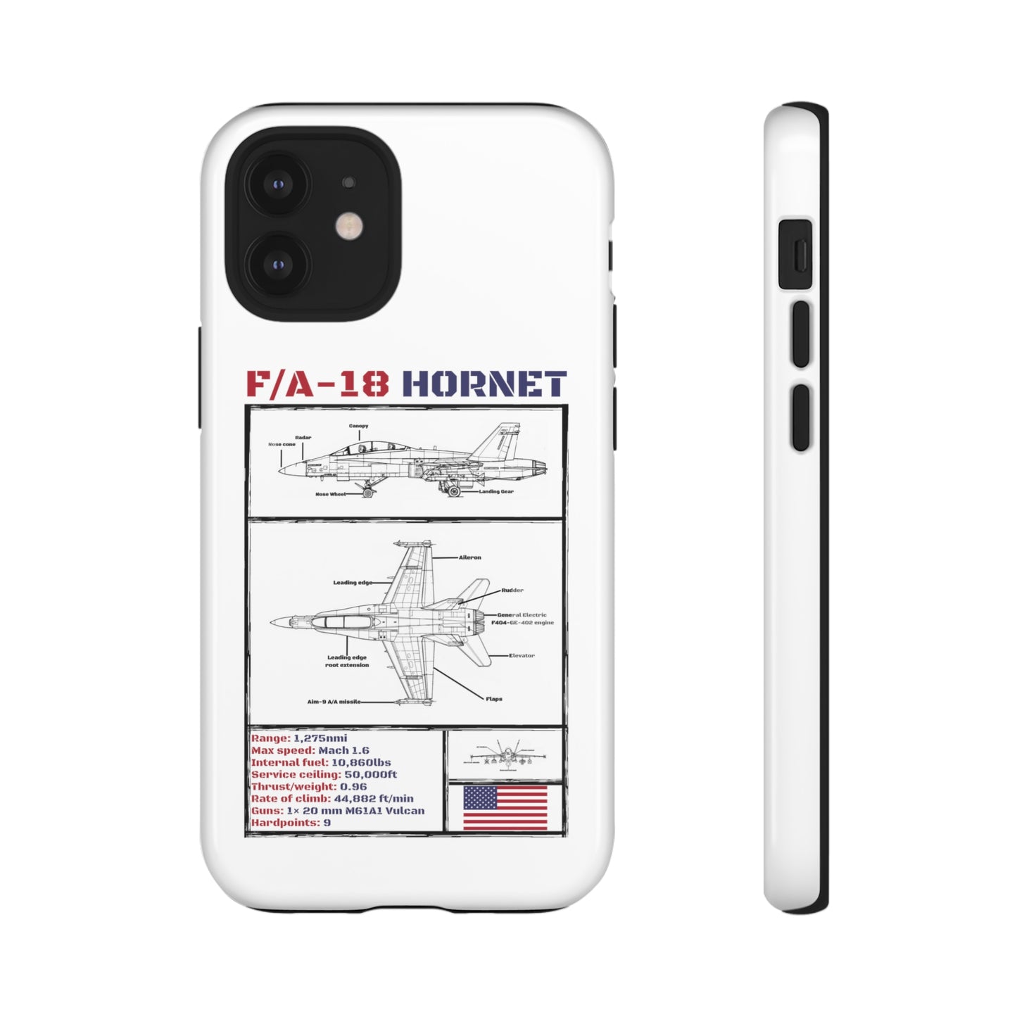 F/A-18 Schematic Rigid Phone Case (USAF colour-ways)