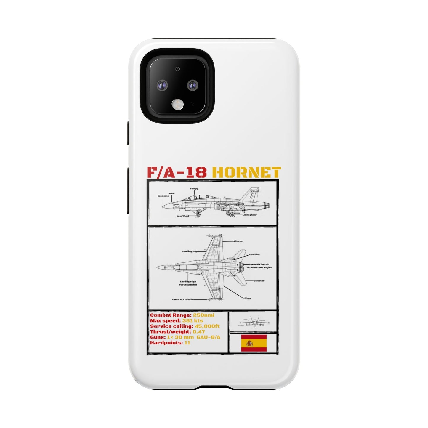 F/A-18 Hornet Schematic edition phone case (EDA Colour-Way)