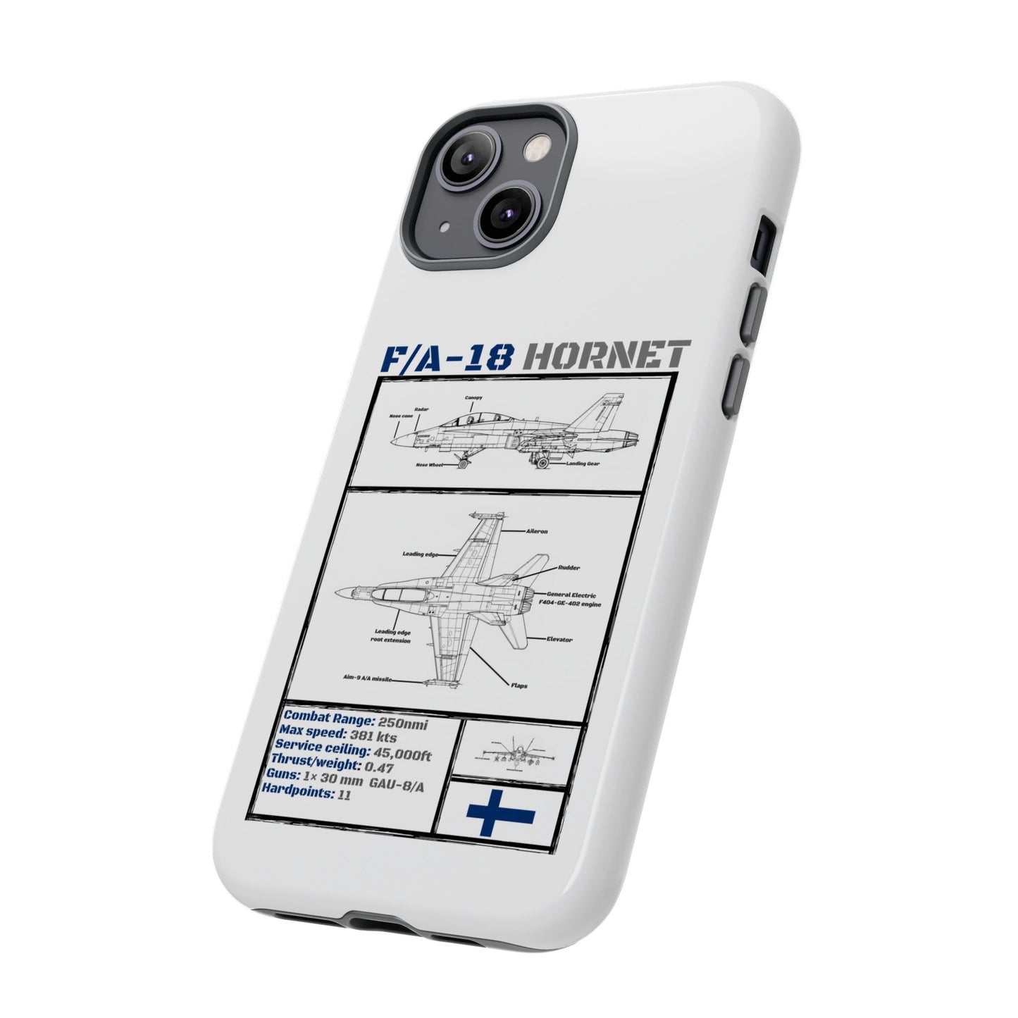 F/A-18 Hornet Schematic edition phone case (FAF Colour-Way)