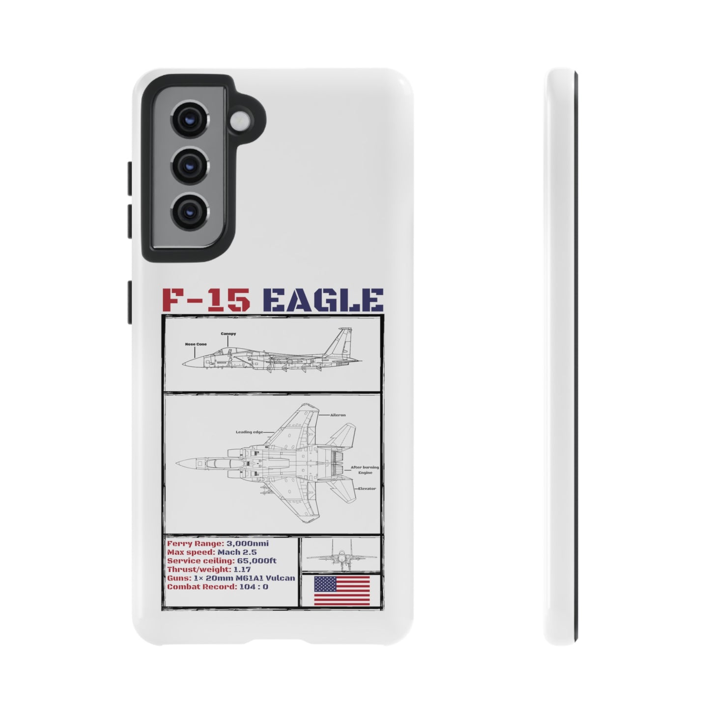 F-15 Schematic rigid Phone Case (USAF colour-ways)