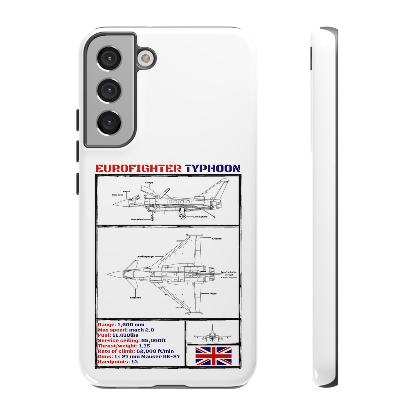 Eurofighter Typhoon Rigid Phone Case (RAF colour-ways)