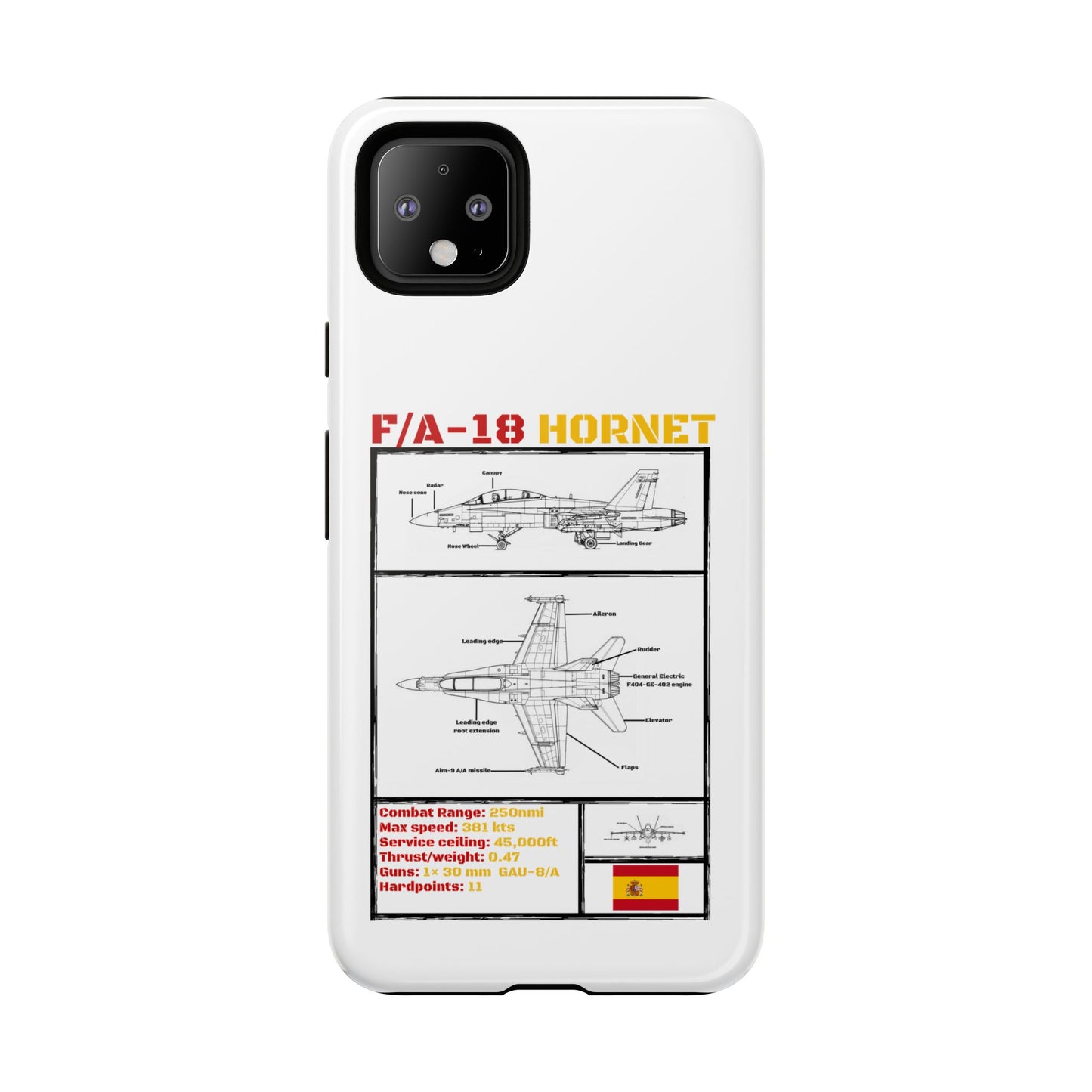 F/A-18 Hornet Schematic edition phone case (EDA Colour-Way)