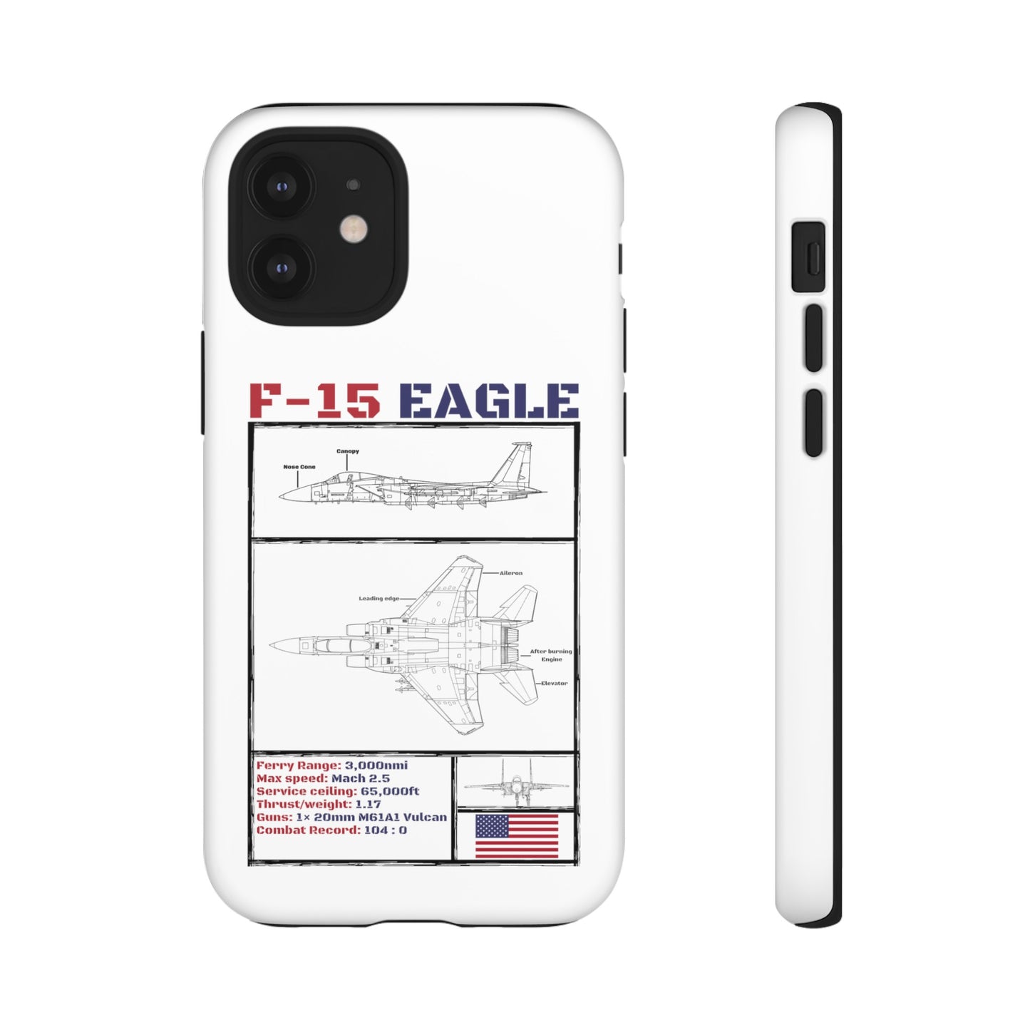 F-15 Schematic rigid Phone Case (USAF colour-ways)